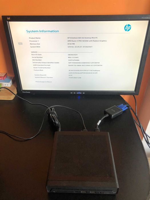 ViewSonic VG2428WM-LED 24" 1080p Ergonomic Monitor DVI, VGA,без стойка,за стена