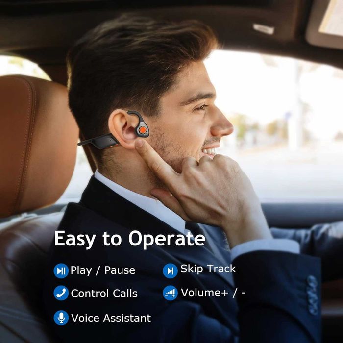 MONODEAL Bone Conduction Слушалки с Микрофон – Bluetooth 5.3