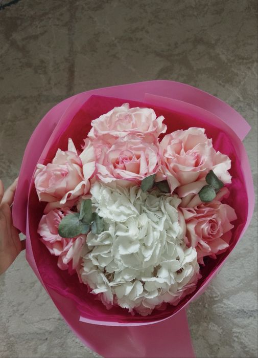 Цветы роза хризантема