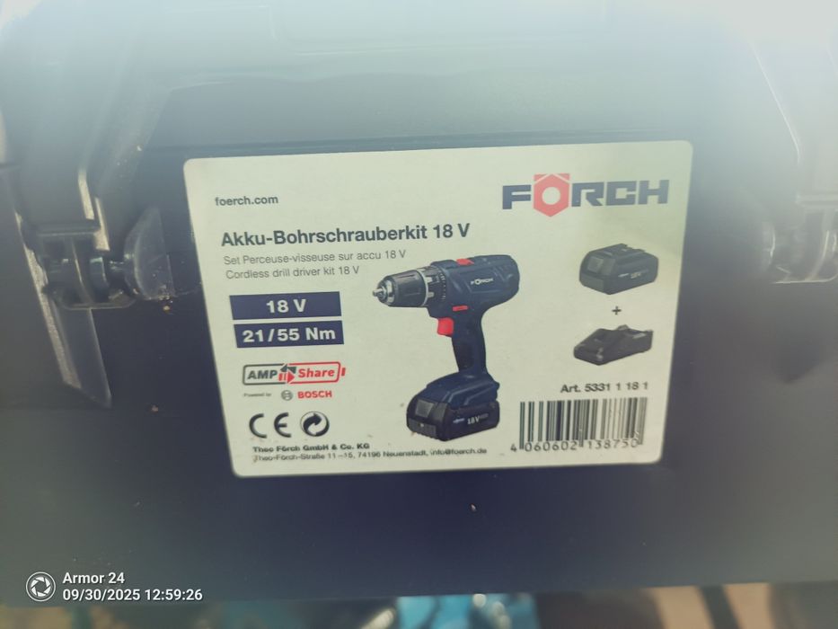 Винтоверт и перфоратор на батерии forch