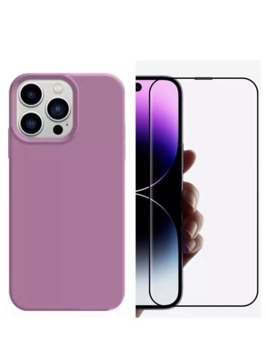 Husa Soft Case + Folie Sticla Iphone 13/14/15/16/17 PRO MAX PLUS AIR