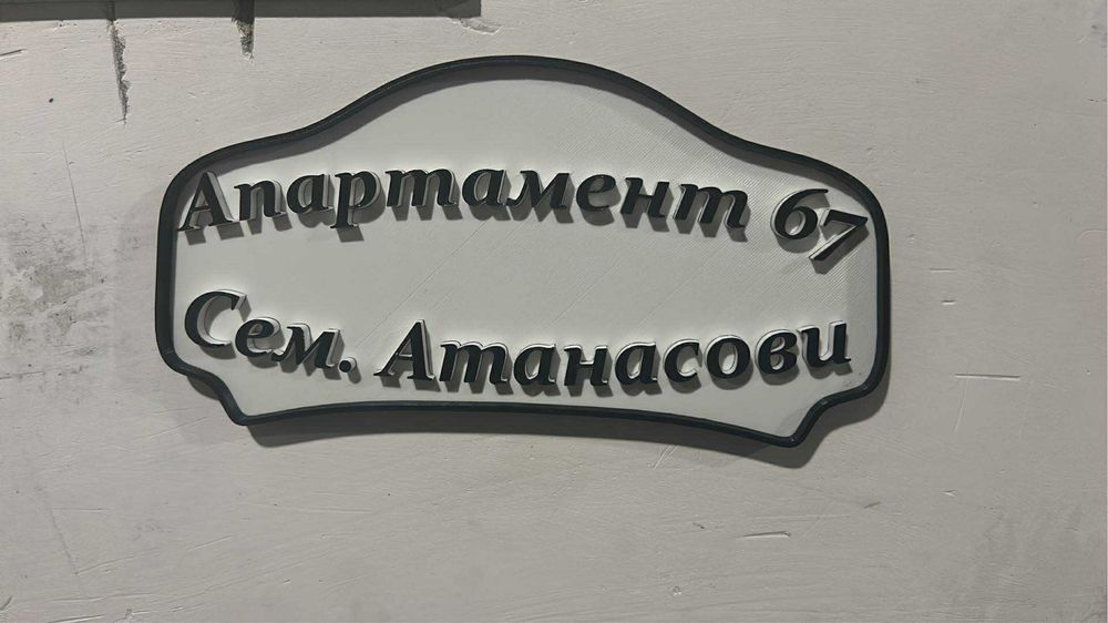 Персонализирани табели за входни врати