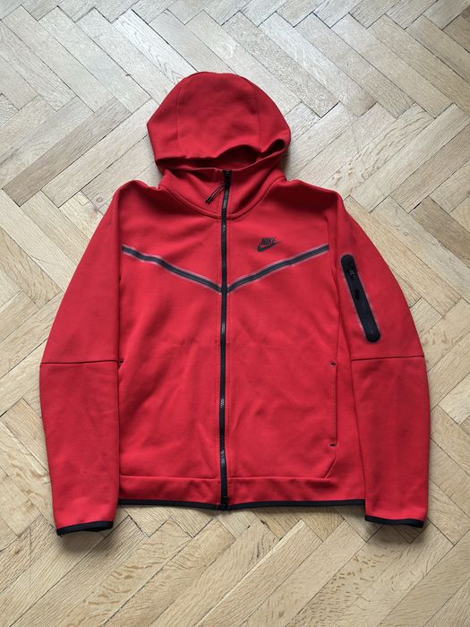Nike tech fleece red track suit червен