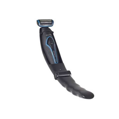 Aparat de tuns corporal Beper 40.330, lame Inox, autonomie 60 min, accesoriu spate, baza incarcare, Negru
