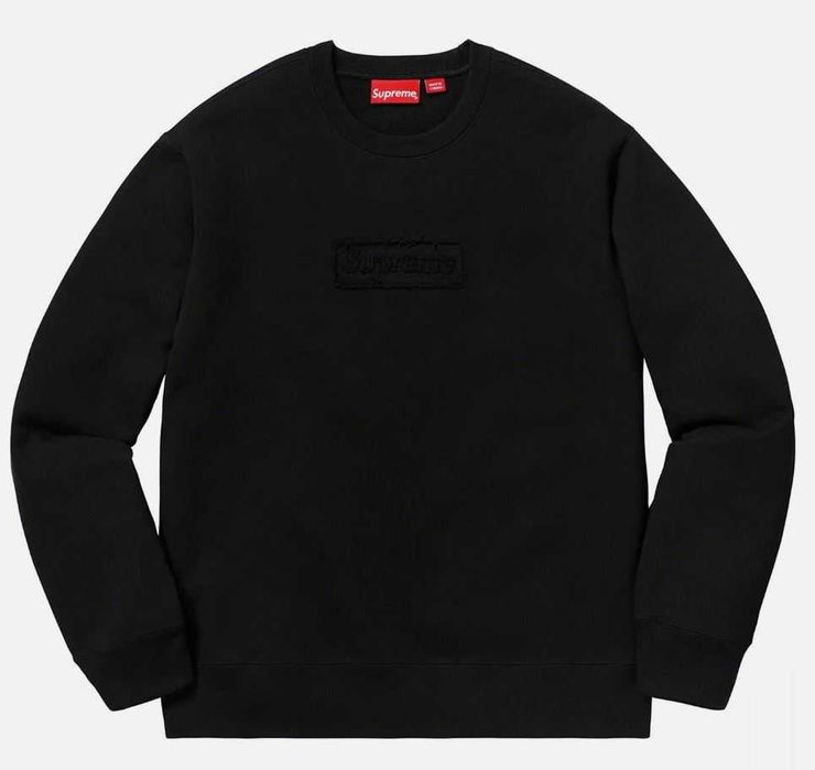 Supreme Cutout Logo Crewneck блуза Black размер L нова и оригинална