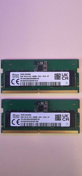 16GB DDR5 SODIMM (лаптопска памет) 2X8GB супер бърза РАМ