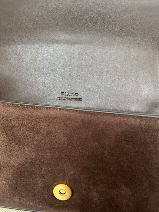Оригинална велурена чанта Pinko в кафяво 104340 A2CC