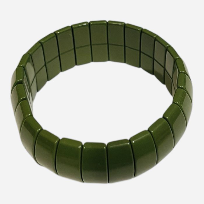 Гривна от турманиева нано керамика зелена Южна Корея, Щастие