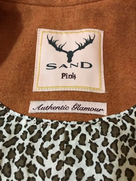 Елегантно дамско сако в оранжево-кафяв нюанс