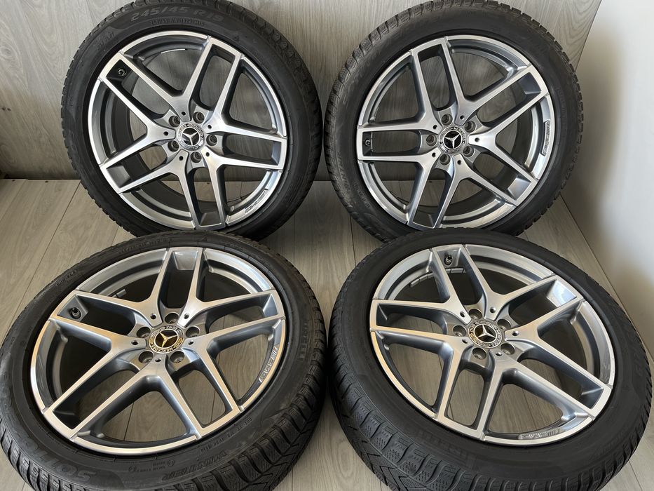 Оригинални джанти 19 цола АМГ 5х112 за Мерцедес ГЛЦ W253, ГЛЦ 43 АМГ/AMG със зимни гуми 245/45/19