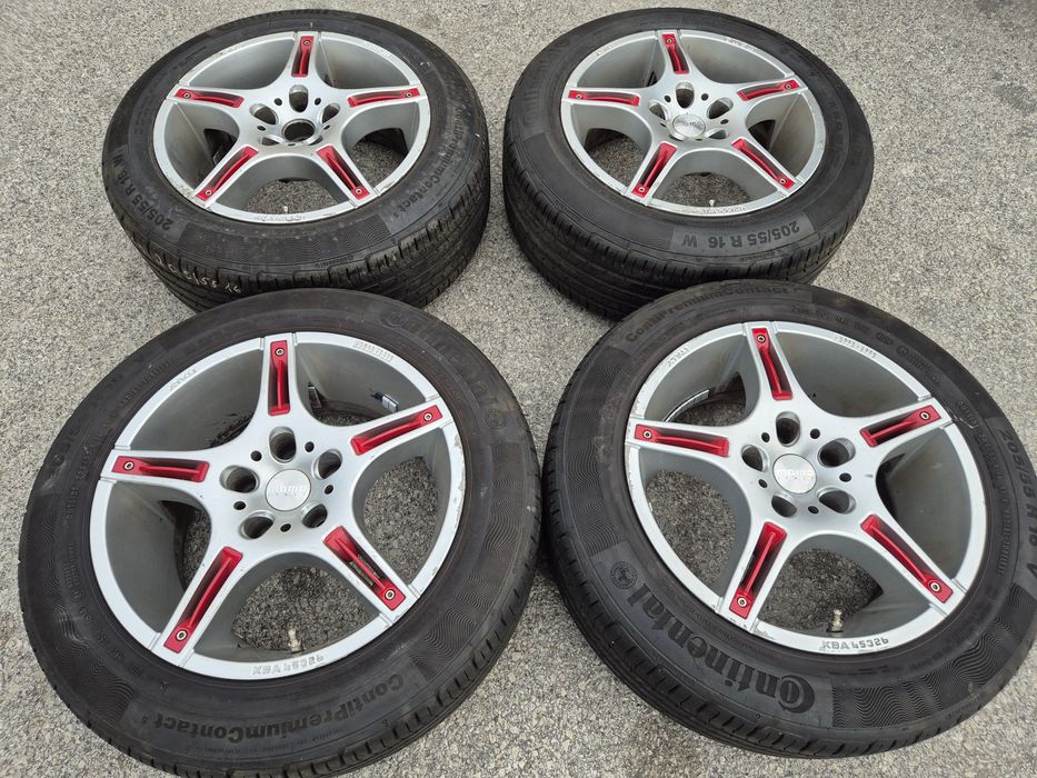 5х112/16 МОМО с гуми VW Audi Skoda Seat 5x112/16 Фолксваген Ауди Шкода