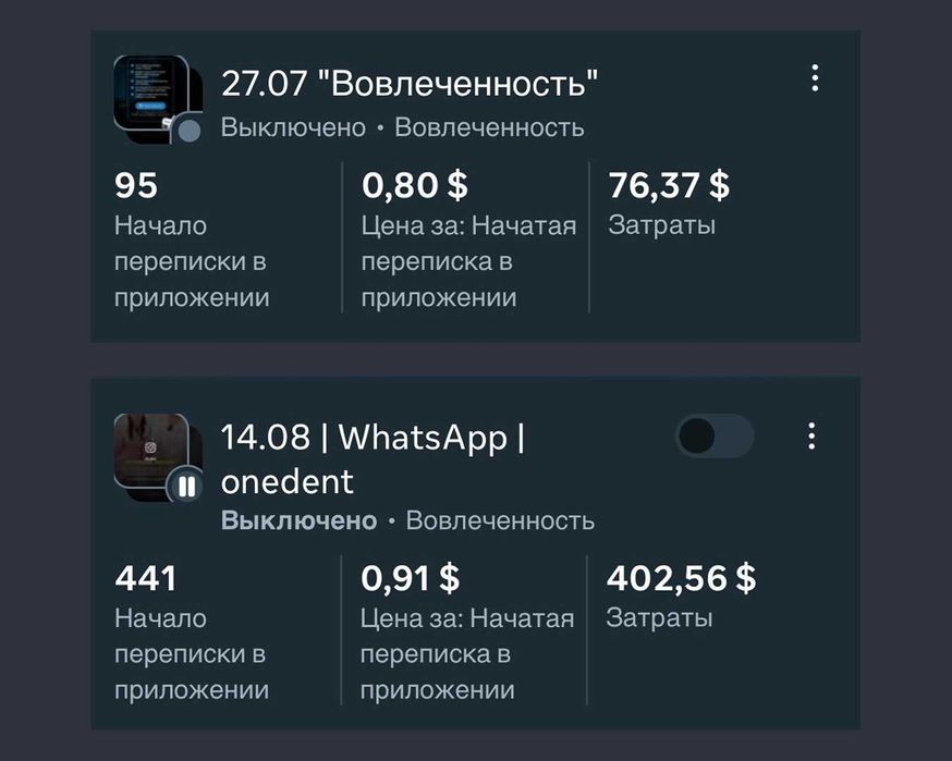 Таргет (TikTok / Instagram)