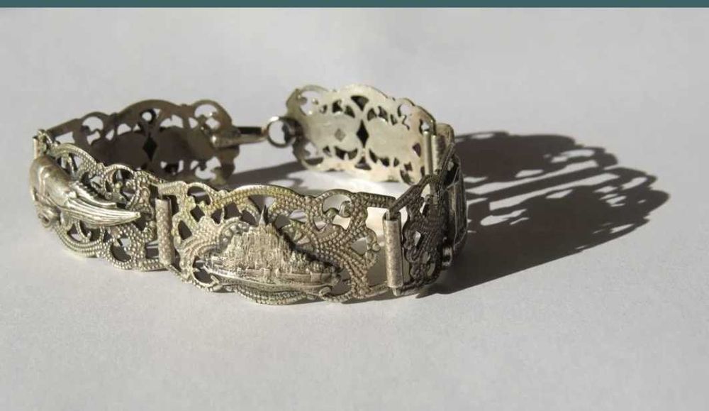 Veche bratara argint masiv , franta,