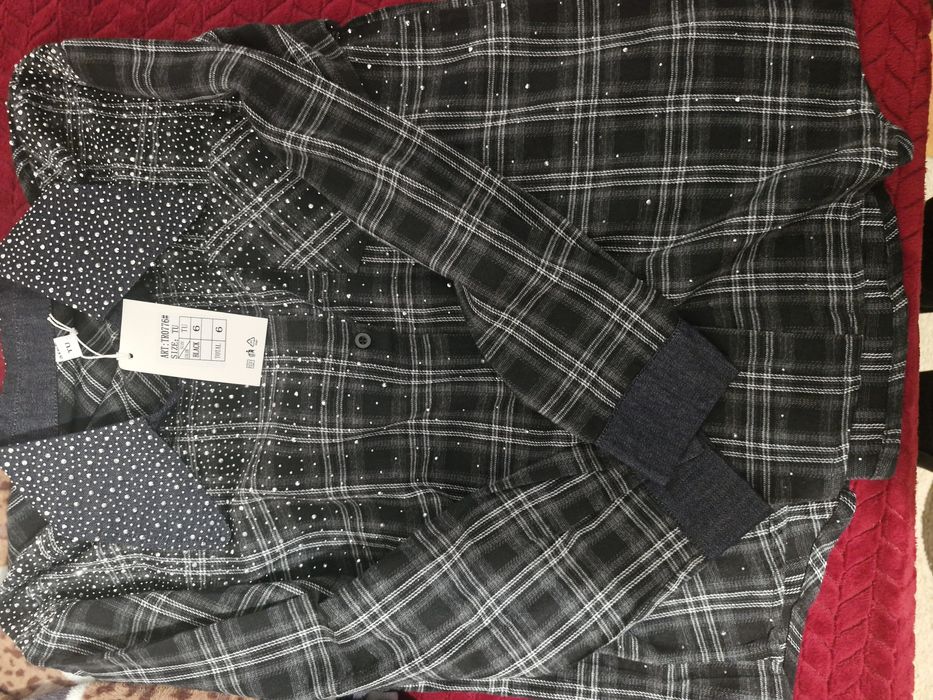 Pachet 4 cămăși damă NOI (denim cu perle, strasuri, animal print, viși