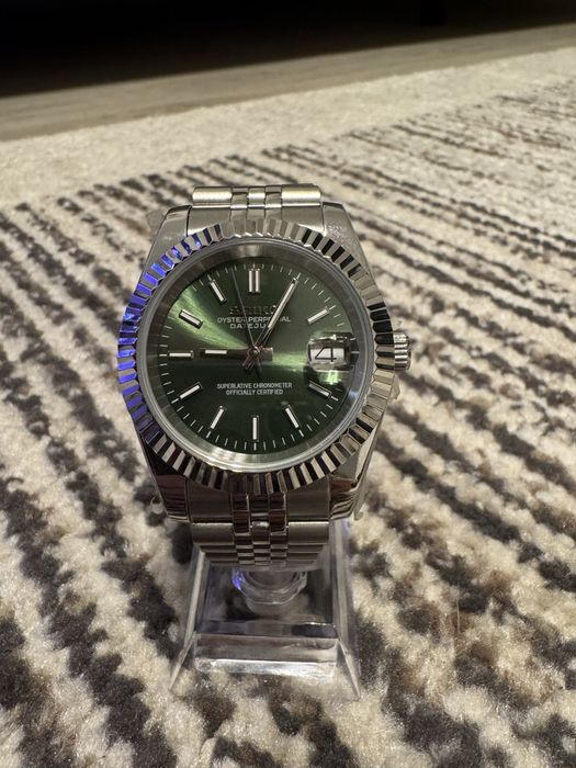 Seiko Mod Datejust Olive Green