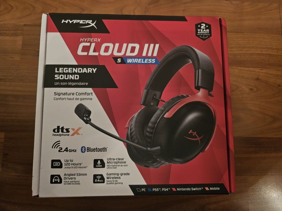 HyperX Cloud III 3 S Wireless Roșu-Negru