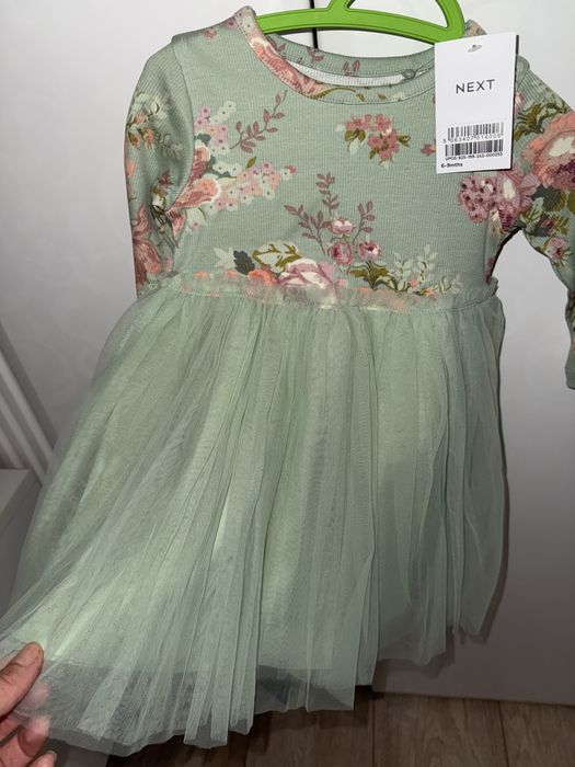 rochie next fetita verde flori