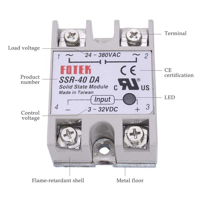Однофазное твердотельное реле FOTEK SSR-40 DA