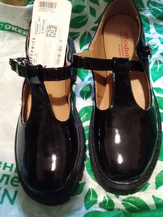 Туфли кожа натуральная,  39 размер женские. В стиле Мери Джейн.