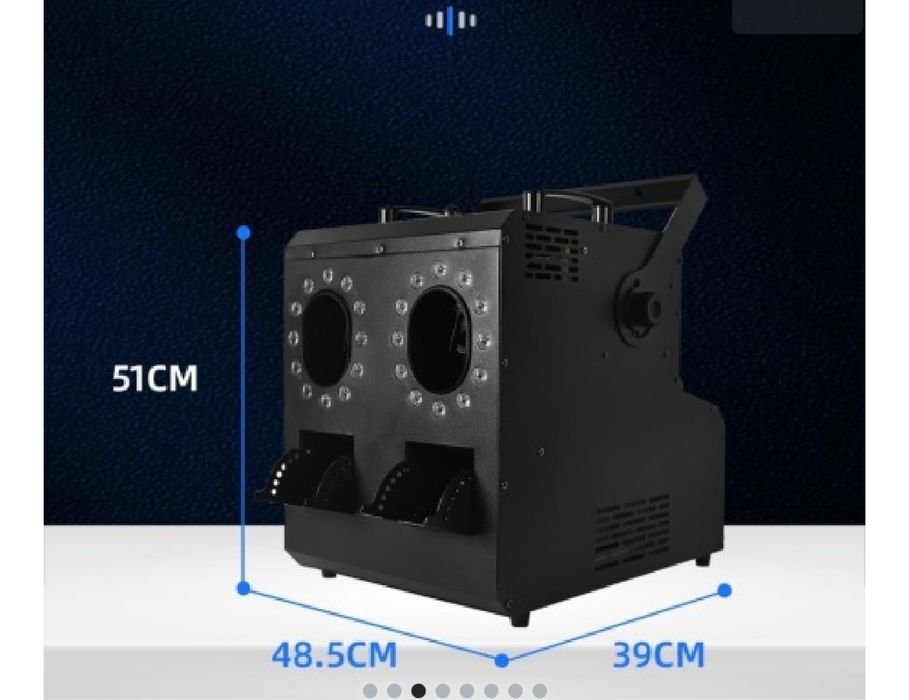 Masina dubla evenimente 3 in 1 fum usor + suflat baloane sapun + Lumini DMX LED