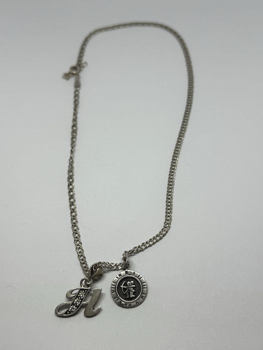 дамски сребърен синджир с висулки Н и стрелец 8.43гр 925