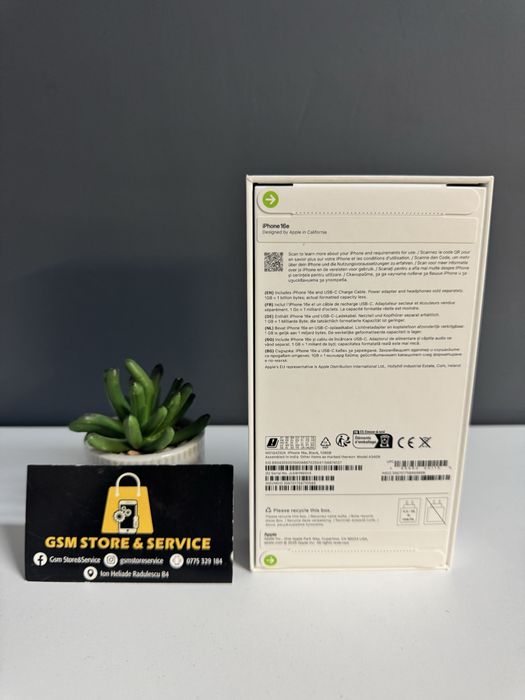 Iphone 16E 128Gb Black Nou Sigilat 2 Ani Garantie Gsm Store&Service