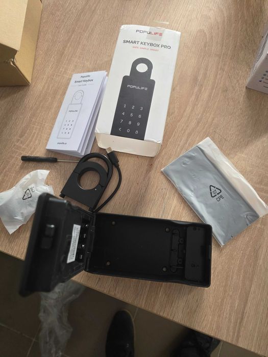 Cutie de chei inteligente Populife, cutie de chei exterioare securizată wireless, cutie de chei electronice Bluetooth și mai multe tipuri de coduri