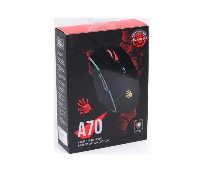 Проводная игровая мышь Bloody A70 (MATTE BLACK) Light Strike Mouse 1.4