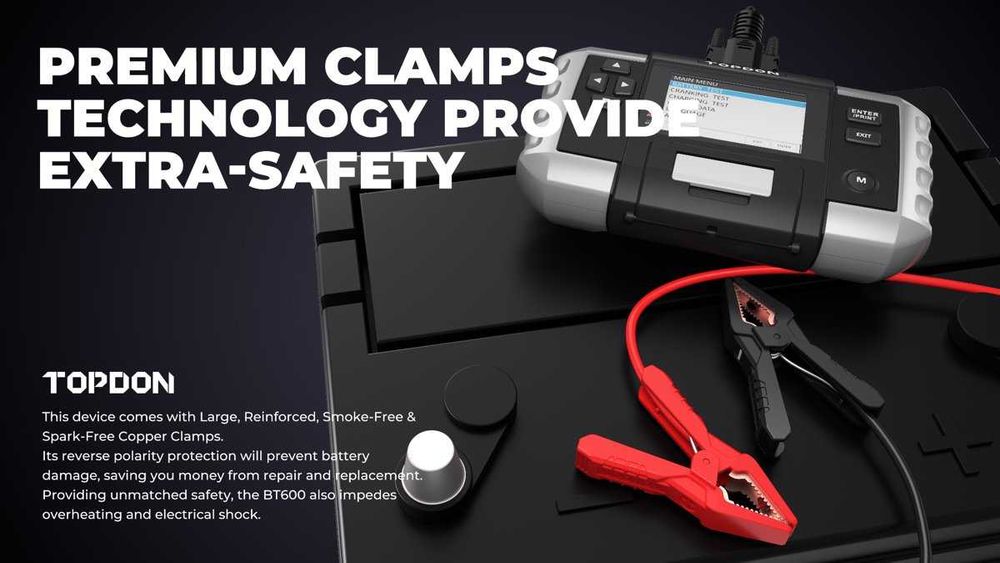 TOPDON BT600 12V–Професионален Тестер за Акумулатори с Вграден Принтер