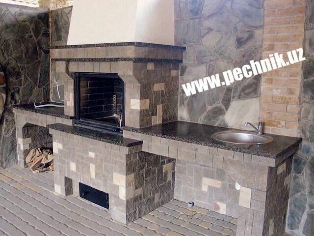 ЛЕТНИЮ КУХНЮ Барбекю . Очаги. Камин.