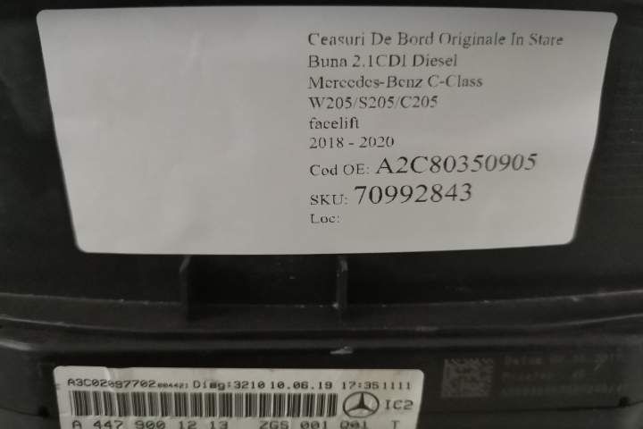 Оригинални Табла за Инструменти в Добро Състояние 2.1CDI Дизел Мерцеде