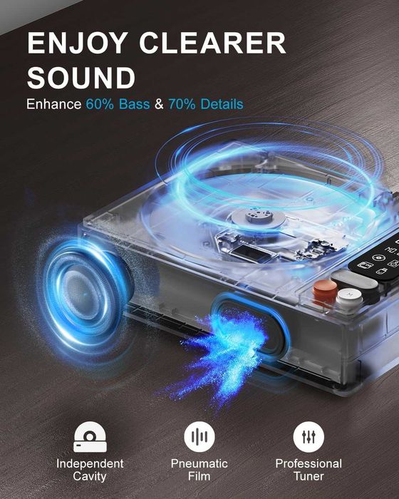 Преносим CD плейър Leapwell с Bluetooth високоговорители