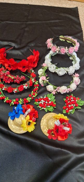 Ободки с цветами для девочек, заколки