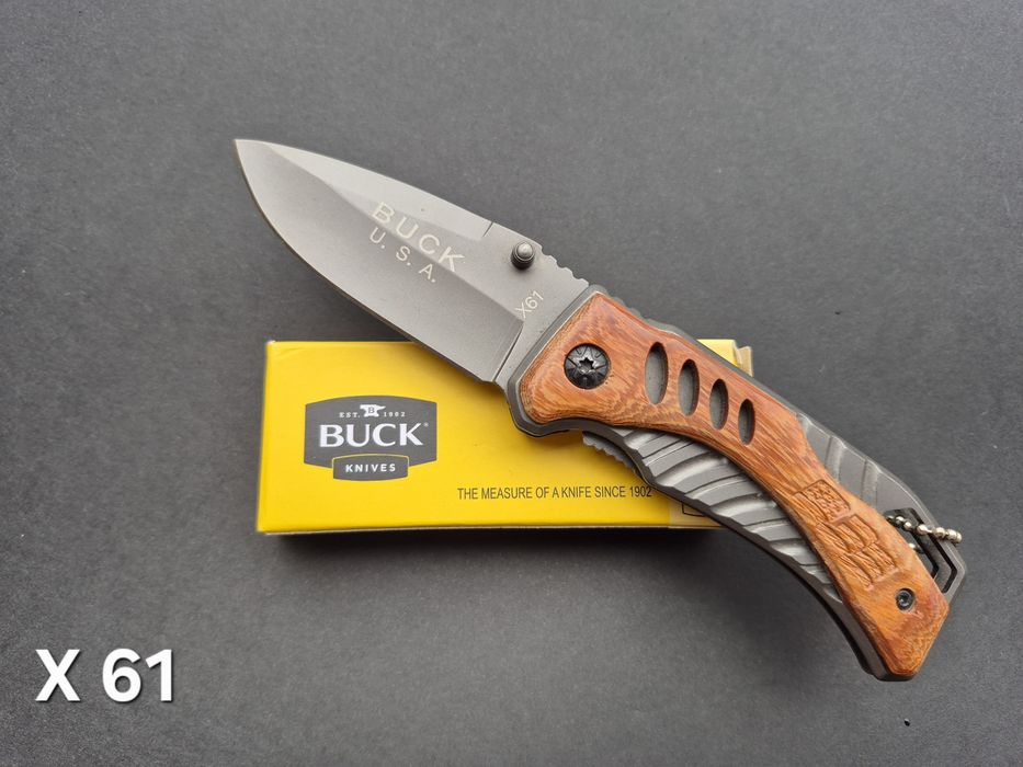 Сгъваеми джобни ножчета BUCK с дървена дръжка
