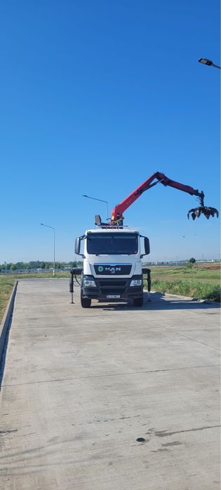 Camion MAN TGS 28.400 6X2 Hook lift +macara+graifer Palfinger