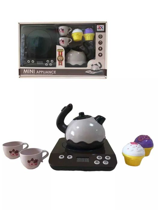 Чайник игрушечный с паром и плита, детская бытовая техник