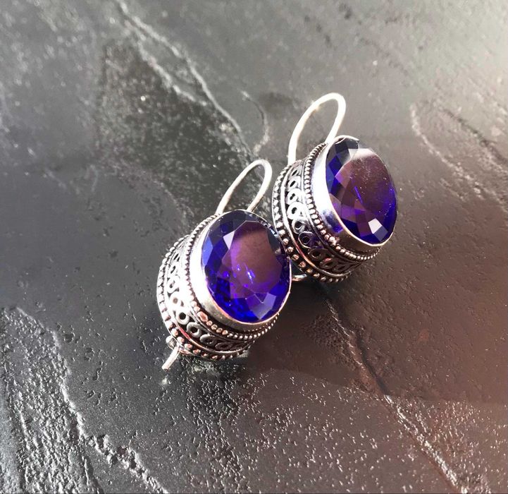 Cercei Argint 925 cu Pietre Semipretioase Tanzanit