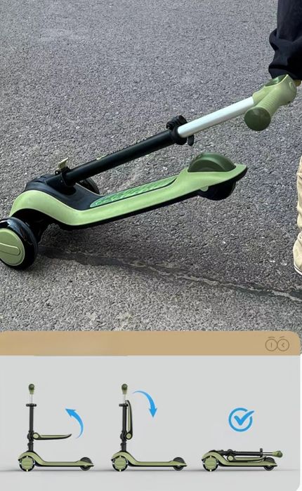 Серебристый самокат Kinderkraft Halley