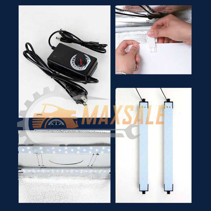 Фото кутия фотография 40см с осветление, 5 фона, захранване и чанта