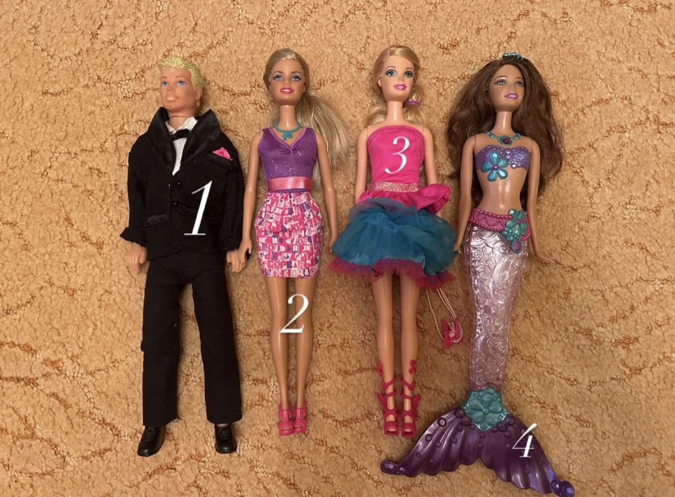 Кукли Уинкс, Кен, Барби, Ариел и порцеланови кукли