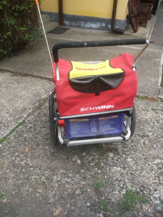 Remorca/ carucior bicicleta copii 2 locuri