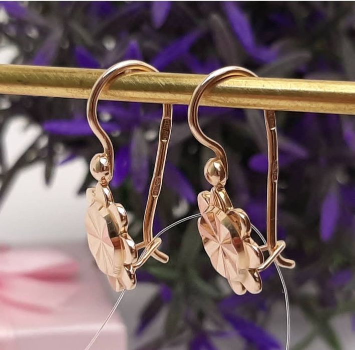 Советские винтажные серьги 583 пробы