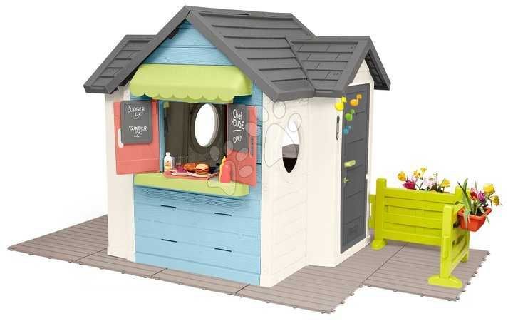 Căsuță cu restaurant și magazin cu grădină Chef House Life Smoby