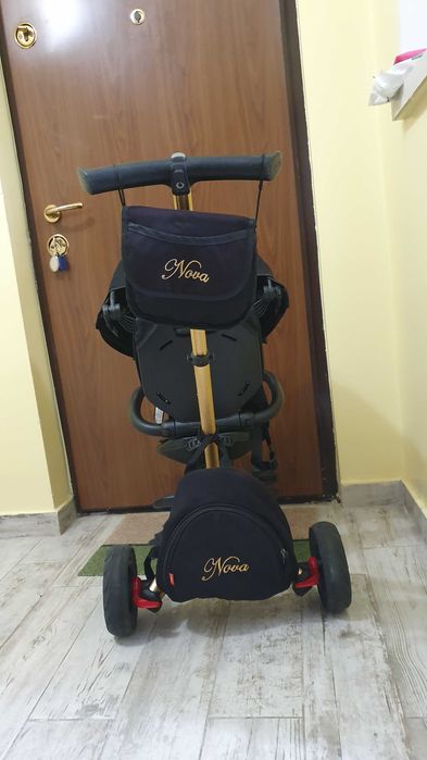 Tricicleta  pliabila ultra QPlay Nova Rubber Gold