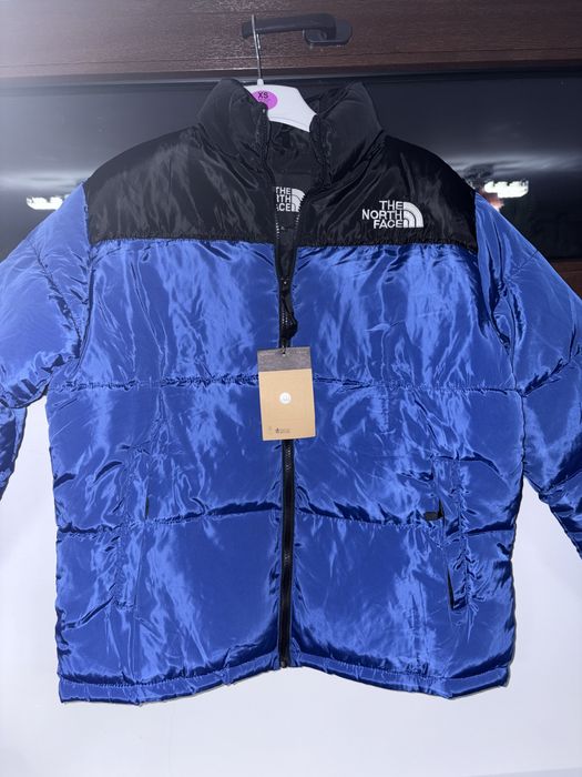 Geacă XL The North Face negru neagră albastru albastră deschis