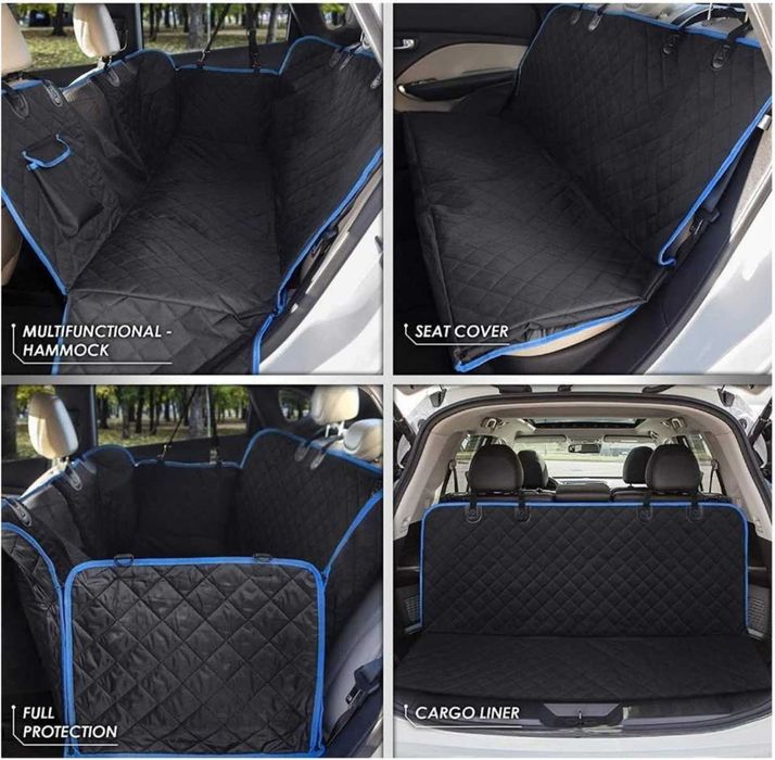 Husă Auto PETZANA pentru Câini - Impermeabilă, 4 Straturi, Protecții Laterale cu Fermoar