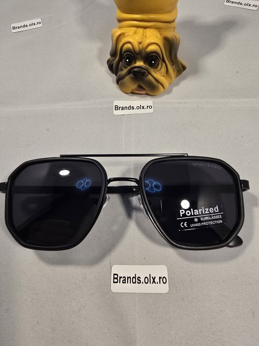 Ochelari de soare polarizati Emporio Armani, negri, P3613, made in Italy