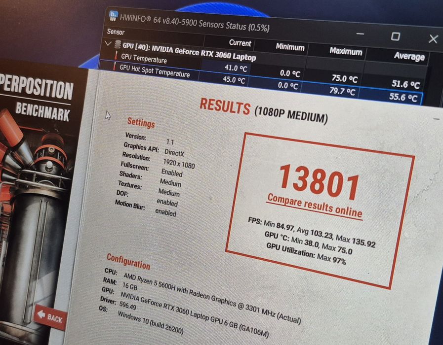 Laptop gaming Lenovo Legion RTX 3060 165Hz