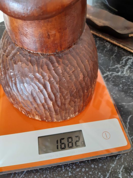 Suport ptr palarii, cap barbat  sculptat in lemn, inalt 34cm