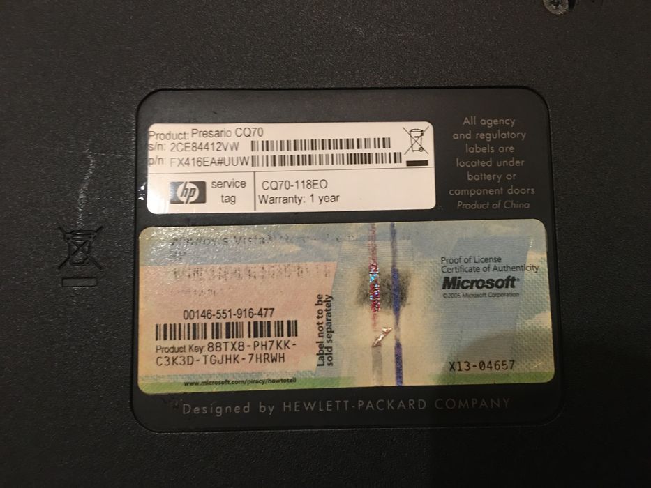 Laptop HP Defect